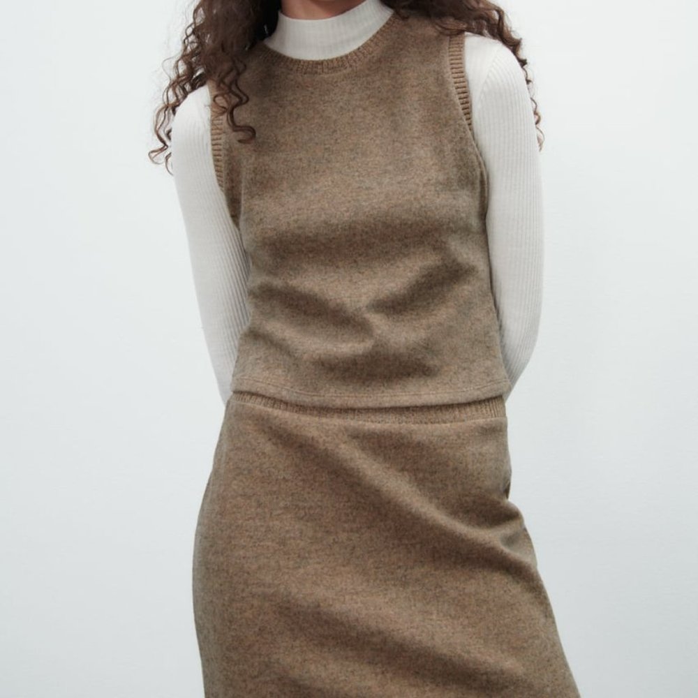 Zara Brown Skirt Set